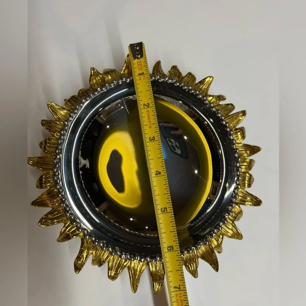 Michael Aram Silver and Gold Sunburst Decorative DishBowl - Picture 5 of 8